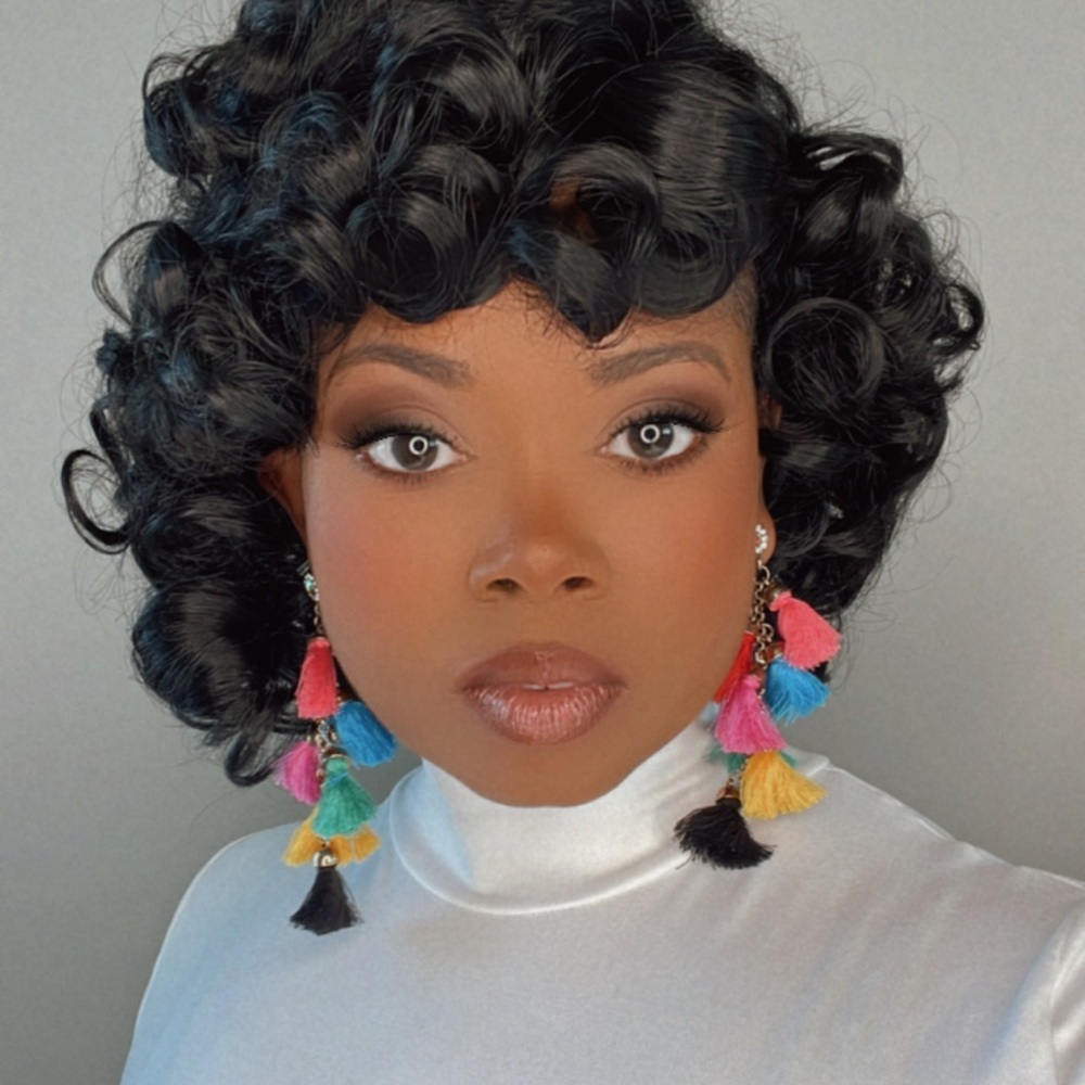 Trendsetters’ Rainbow”Dangle Earrings - Picture 1 of 9